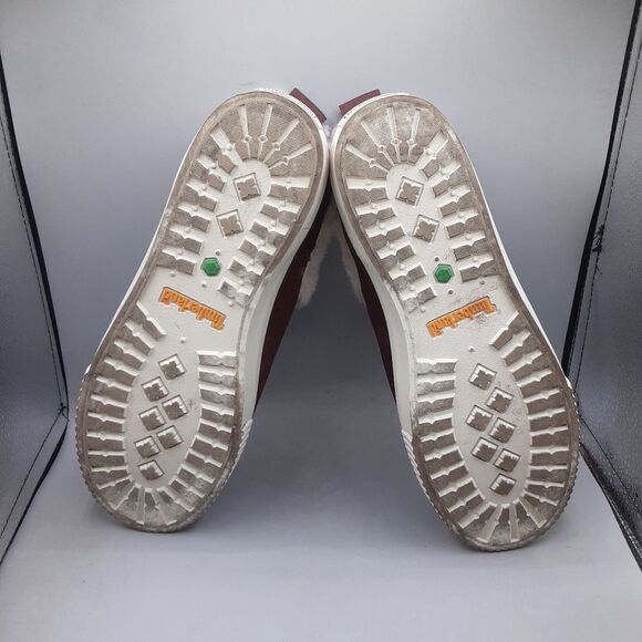 Timberland Skyla Bay Slip-on Women's 10M Red Burgundy Suede Faux Fur - Picture 12 of 14